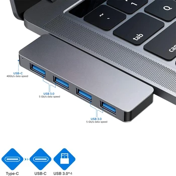 Una Estación de Acoplamiento USB Tipo C de Doble Hub +USB 3.0+PD Macbook Convertidor de Vídeo 4K HD de Salida de Adaptador Para MacBook Pro de Aire Portátil D30