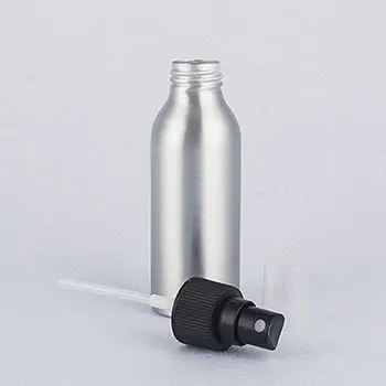10pcs/lot 40/50/100/120/150/250ml Nueva Boquilla del Envase Cosmético Vacío de Aluminio de la Botella de Perfume Con Acanalado de Rociadores Botella de Spray