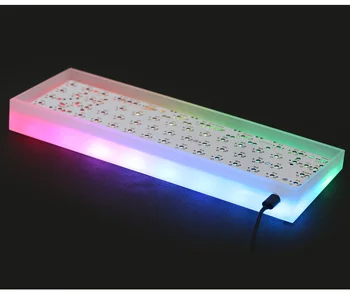 TOFU65 kit de Acrílico caso de marco para 68 mecánico de teclado kit de PCB de la Placa caso de KBDFANS TOFU 65% de la iluminación transparente