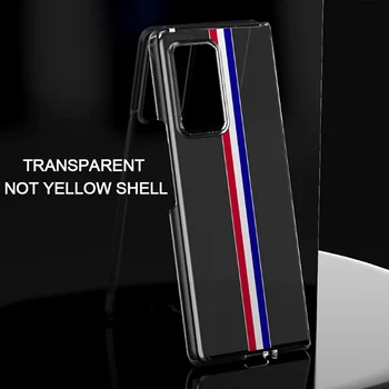 Para Samsung Galaxy Z doble 2 Caso 5G Para el Galaxy Z 2 Veces de la Cubierta Transparente de la Cubierta del Teléfono Móvil Para la Galaxia Z Fold2 Capa Caso de la Mitad