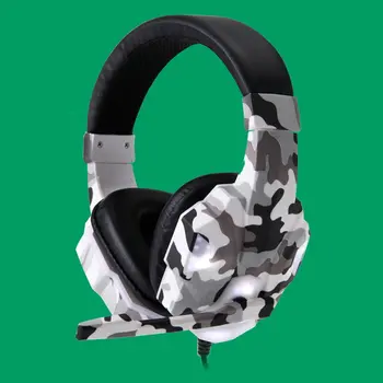 Nueva 3,5 mm de Camuflaje Gaming Headset Profesional Gamer Estéreo montado en la Cabeza de Auriculares de la Computadora Auriculares para PS4 PS3 Xbox Interruptor
