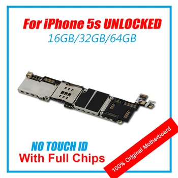 La placa base del IPhone 5s 16GB/32GB/64GB Compatible con el Sistema de Instalar la Lógica de la Placa base Con Completas Fichas