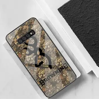 Marca americana Browning Caso de Teléfono de Vidrio Templado Para Samsung S20 Más S7 S8 S9 S10 Plus Nota 8 9 10 Plus