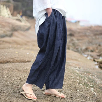 NINI país de las MARAVILLAS de Verano Suave Denim Vintage Retro Jeans 2020 las Mujeres de Tobillo Longitud de los Pantalones de la Mujer Suelto Casual, Pantalones Harem, Borde