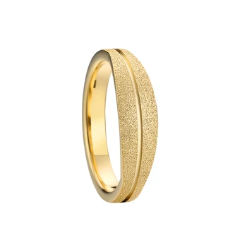 Amor único de la Alianza de Oro de Color Oro Brillante, Lleno de Emery matrimonio de la boda anillos de pareja establecido para los hombres y las mujeres