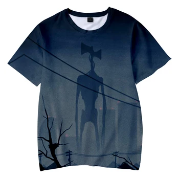 Popular de la Sirena de la Cabeza de Impresión de los Niños 3D camisetas de Verano de Manga Corta de la Moda camisetas Casual y Cool Ropa de Niños/Niñas camisetas