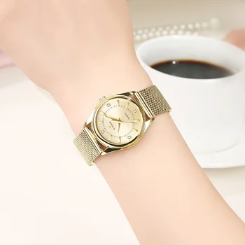 WWOOR Relojes de las Mujeres de Lujo del Diamante de las Señoras Reloj de 2020 de la Moda de diamantes de imitación de Oro de Cuarzo Reloj de Pulsera Mujer Reloj de Pulsera Para las Mujeres