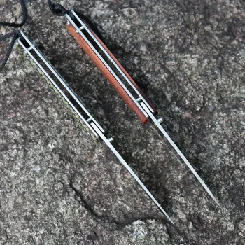 Enlan L03-2 series de bolsillo cuchillo Plegable 8Cr13Mov hoja de madera( cuadros) de la manija de acampar al aire libre de la caza de tácticas de supervivencia cuchillos de regalo