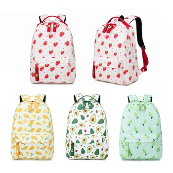 2020 nueva mochila de la escuela de Frutas mochila de impresión femenino de la fresa de mango campus estudiante de secundaria de la escuela bolsa de ocio mochilas