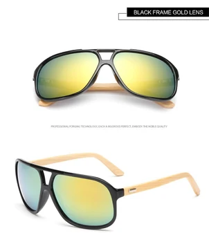 LongKeeper de Bambú de gran tamaño Gafas de sol de las Mujeres Original Espejo con marco de Madera gafas de Sol de los Hombres de la Marca del Diseñador UV400 de Conducción Gafas de sol