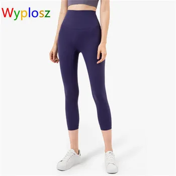 WYPLOSZ polainas para la aptitud de la yoga pantalones de compresión de vital perfecta polainas de las mujeres trajes de alta cintura de correr para mujer