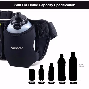 Sireck Funcionamiento Bolsa Impermeable Cinturón De Hidratación Deporte Botella De Agua Titular De La Bolsa De Ejecución De Paquete De La Cintura De 6