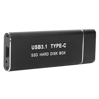Caja del Disco duro SSD USB3.0 USB3.1 Tipo de C a M. 2 NGFF Disco Duro Externo HDD Soporte para el Sistema Operativo Windows xp/Vista