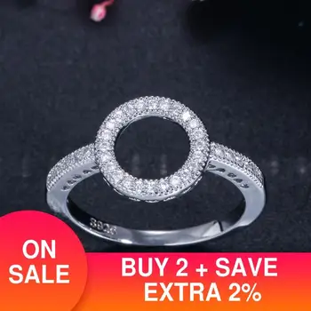 2021 nueva moda halo de la plata esterlina 925 de la moda anillo para niña regalo de amor de san Valentín de regalo de la joyería a granel vender moonso R5466
