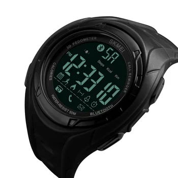 NUEVO de la Moda Inteligente de los Hombres Reloj de Bluetooth Podómetro reloj hombre Hombres a prueba de agua Digital LCD reloj de Pulsera Reloj Electrónico de SKMEI zk30