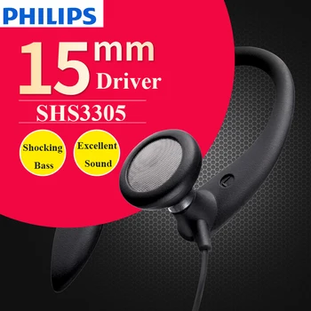 Philips SHS3305 el Gancho para la Oreja Deporte Auriculares Función de Reducción de Ruido Auriculares para huawei xiaoni Música Teléfono Oficial original