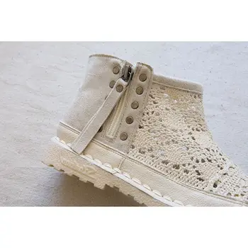 Careaymade-Originalmente Mori hecho a mano suave con suela de las sandalias de Verano de encaje de malla de pescador zapatos retro de las mujeres zapatos de suela suave