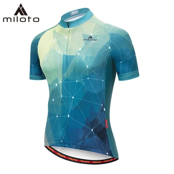 MILOTO MTB Jersey de Ciclismo profesional Desgaste de secado Rápido Ropa de Ciclismo Bicicleta Jersey de Mangas Cortas de Ciclo Maillot Ciclismo Camisetas de Hombre