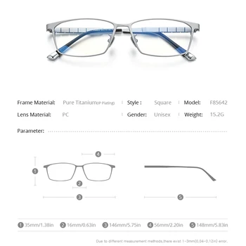 FONEX Titanio Puro Gafas de Marco Hombres 2021 Nuevo Macho Clásico Óptica de la Prescripción de Anteojos de Marco Completo de Rim Plaza de Gafas F85642