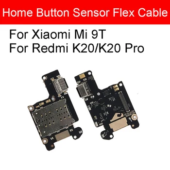 Bandeja de Tarjeta de Sim de la Ranura y USB estación de Carga del Puerto de la Junta Flex Cable Para Xiaomi Redmi K20 / K20 Pro / Mi 9T Piezas de Repuesto