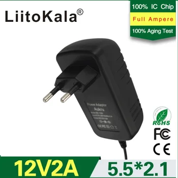 Liitokala 12V 2A Adaptador de Alimentación de 12V Batería 18650 Cargador de la UE/US Plug DC 5.5* 2.1 MM fuente de Alimentación de Salida de Envío Gratis