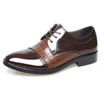 Slip Vestido de Oficial de Zapatos para Hombres Mocasines de Hombres de Lujo Zapatos Marrones Vestido Formal de Zapatos para Hombres Clásico italiano Vestido de Buty Meskie