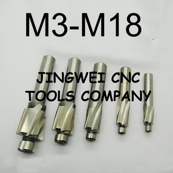 HSS Rebaje Molino de Extremo M3 M4 M5 M6 M8 M10 M12 M14 M16 M18 con piloto avellanado, taladro Avellanado