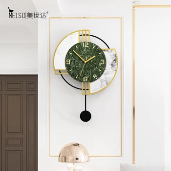 Mármol de Acrílico Decorativo Péndulo swingable Reloj de Pared de Diseño Moderno Salón de la Decoración casera de la Pared Reloj Colgante de Reloj