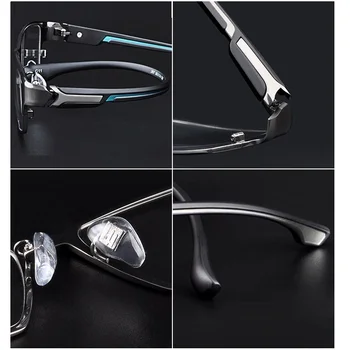Vazrobe marca de Anteojos de Marco de los Hombres de titanio de Gafas Masculina Ultra Luz óptica Gafas para la Prescripción de dioptrías de miopía completo de rim