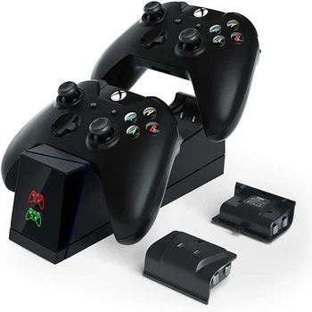 Doble Controlador de Cargador de Alta Velocidad de Acoplamiento de Carga de la Estación de Mando Stand Titular BaseCompatible con Xbox One / One X / One S /
