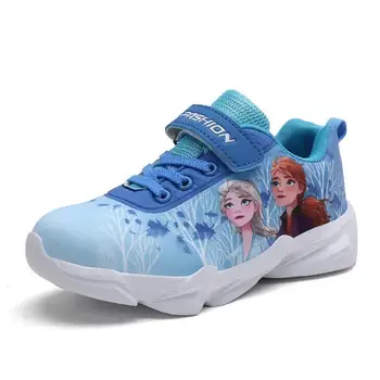 Congelado Niños Zapatillas de deporte para las Niñas 2020 Nuevas Muchachas de la Princesa de los Zapatos de Moda de los Niños de dibujos animados de Disney Elsa Anna Deporte Zapatilla de Running