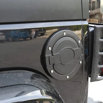 De Gas que cubre el Tapón Negro de la Puerta de Combustible Tapa del Tanque para Jeep Wrangler JK & JK Unlimited Sahara Rubicon Deporte 2007-2018