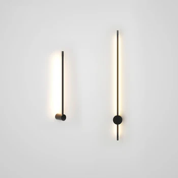 Oro/Negro Moderno LED luces de Espejo del cuarto de Baño del dormitorio cabecero de la lámpara de pared de 0,65 M~1.45 M de Simple pared de la sala accesorios de la lámpara de