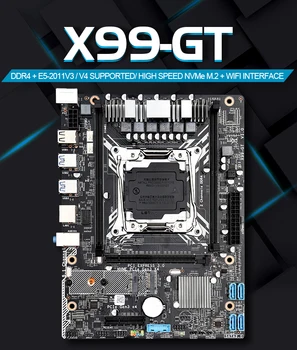 X99GT Soporte de la Placa base Desbloqueado Turbo Boost de 2 Canales Conjunto Con Xeon E5 2640 V3 y 2pcs 8 gb DDR4 2133MHZ ECC REG Memoria
