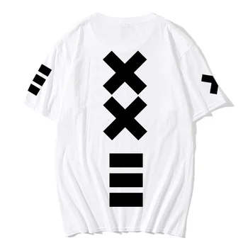 Harajuku divertido de impresión T-shirt hombres t-shirt XX hip-hop 100 algodón calle hip-hop ropa T-shirt camisa de los hombres suelto casual T-shirt