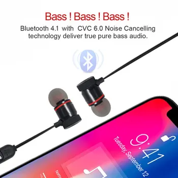 5.0 de Bluetooth de los Auriculares Deportivos Neckband Magnético Inalámbrico de auriculares Estéreo de Auriculares de la Música Metal Auriculares Con Micrófono Para Todos los Teléfonos