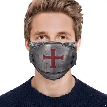 La novedad de los Caballeros Templarios Máscara facial Impreso en 3D Reutilizables a prueba de viento a prueba de Polvo Máscaras Unisex Adulto / niño mascarillas KZ-001