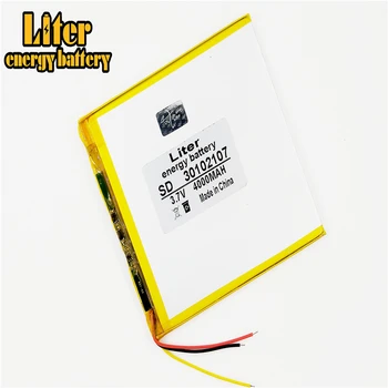 3.7 V 3 línea de polímero de litio de la batería 30102107 4000MAH de energía móvil de BRICOLAJE de ordenador de la tableta x80