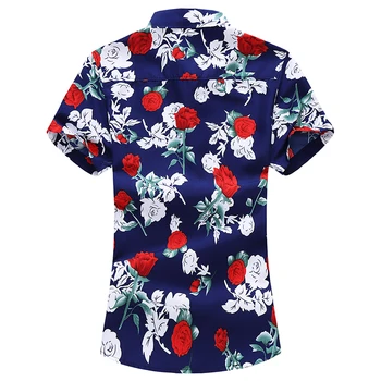 Plus Tamaño 5XL 6XL 7XL de los Hombres Camisa Floral 2020 Verano Nueva Moda de la Personalidad de Manga Corta Camisa Hawaiana Masculina de la Marca de Ropa