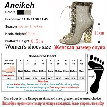Aneikeh 2020 Nuevo Verano Sandalias Sexy De Oro Bling Sandalias De Gladiador De Las Mujeres Bombea Los Zapatos De Cordones De Tacón Alto Sandalias Botas De Oro 42 43