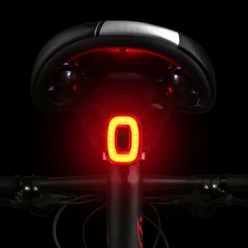Bicicleta Luz Trasera Sensor de Romper Mini USB Recargable de la Luz de la Bici de 100LM Bicicleta Luz trasera Láser 7Models IP65 Impermeable Portátil