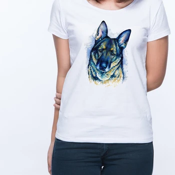 Tops animales perro t-shirt kpop camiseta de harajuku kawaii pastores alemanes de impresión vintage camiseta de las mujeres ropa de verano de 2020 tumblr