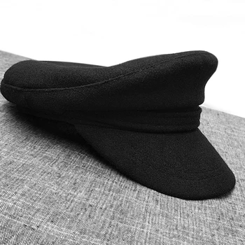 Nuevo invierno sombrero militar salvaje lana plana de la tapa de las señoras de la pintora Británica sombrero de hombres guapos retro de la marina de cap gorro de marinero gorros JM006