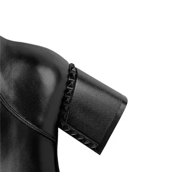MORAZORA 2020 nueva llegada de cuero genuino mantener caliente la altura de la rodilla botas gruesos tacones de alta calidad zapatos de invierno botas de mujer