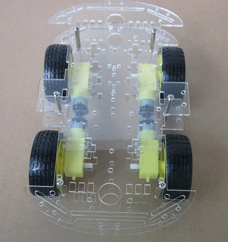 Envío gratis 4WD Inteligente Robot de Chasis de los Coches de los Kits de arduino con Velocidad Codificador de Nuevo