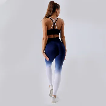 2020 Actualización de Vital Fitness Deportes Trajes de Cintura Alta Running Leggings Pantalones de Entrenamiento de la Mujer Perfecta Ombre conjunto de yoga GIMNASIO