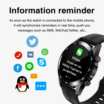 E1-2 Reloj Inteligente de los Hombres de Bluetooth de la Llamada Personalizado de línea Completa de la Pantalla Táctil Impermeable Smartwatch Para Android IOS de los Deportes de la Aptitud de seguimiento