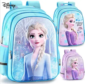 Disney Frozen 2 Bolso de Escuela de la Escuela de Niñas de 1 a 3 Grado a las Nuevas Niñas de la Princesa Elsa Niños Mochila Impermeable Mochila de Viaje
