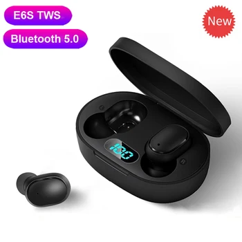 Nueva E6S Auriculares Inalámbricos Bluetooth de manos libres Bluetooth Estéreo de Auriculares con Micrófono PK i9S i12 TWS para Redmi Airdots Dropshipping