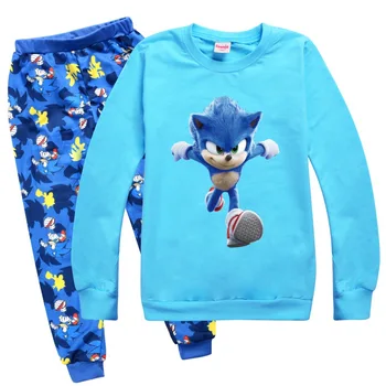 Sonic The Hedgehog 3D Sudaderas Niños de sonic para Niños Sudadera para Niñas y Niños, Camiseta Niño Sudaderas Ropa pantalones 2pc